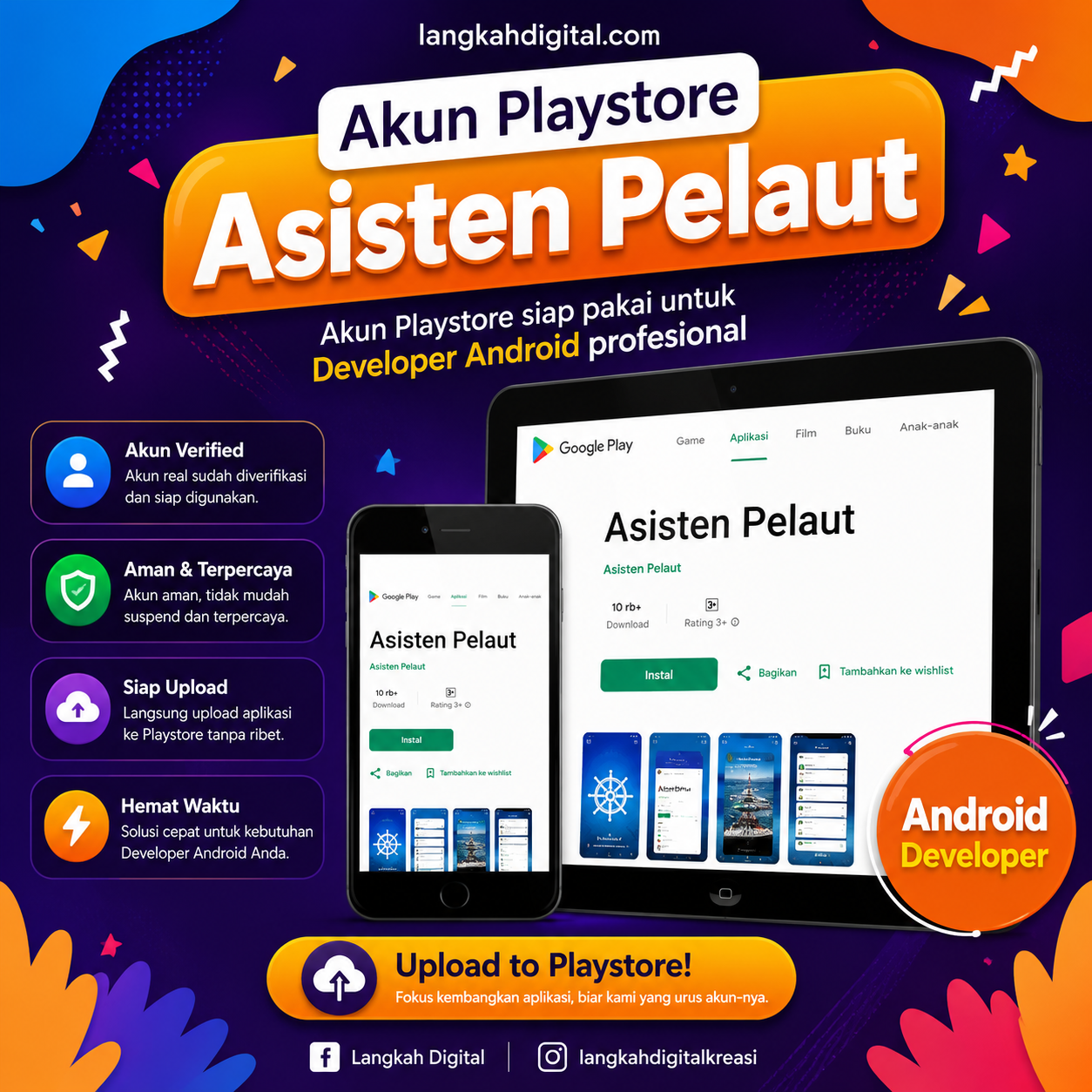 Pembuatan Akun Playstore Asisten Pelaut